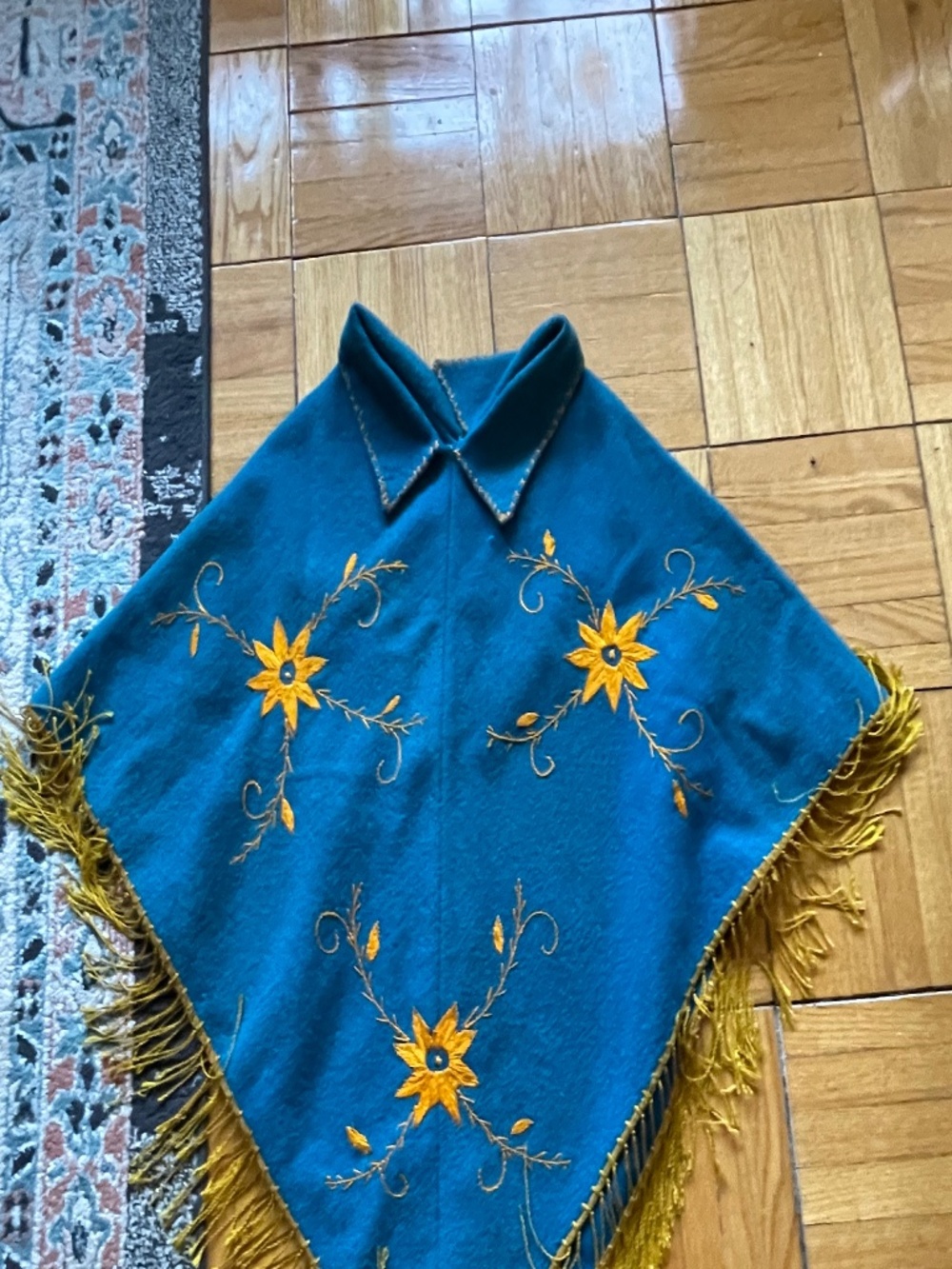 Vintage wool poncho
